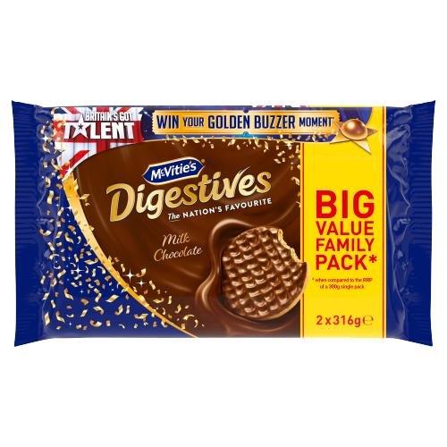 McVitie's Twin Milk Chocolate Digestive 2 x 316g
