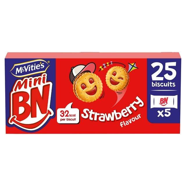 McVitie's Mini BN Strawberry Flavour Biscuits 5pk (5 x 35g) 175g NEW