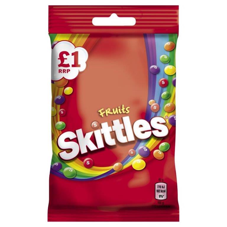 Skittles Bag Fruit 125g PM £1