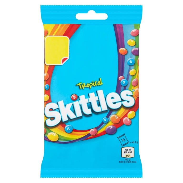 Skittles Bag Tropical 125g PM £1