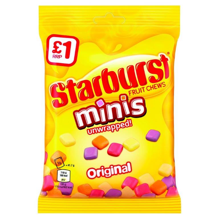 Starburst Bag Minis 125g PM £1