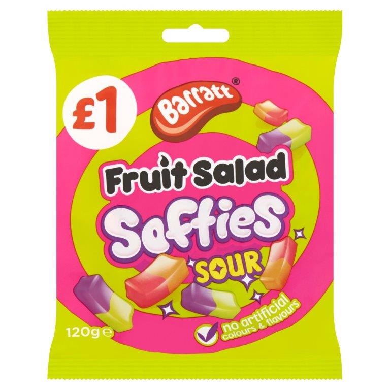 Barratt Fruit Salad Sour Softies 120g PM £1
