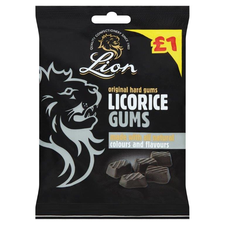 Lion Liquorice Gums 150g PM £1