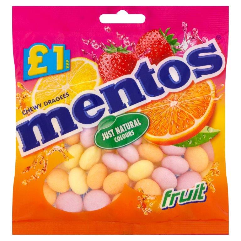 Mentos Bag Fruit 135g PM £1