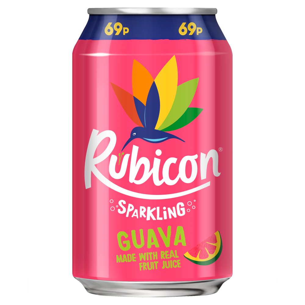 Rubicon Sparkling Can Guava 330ml PM 69p