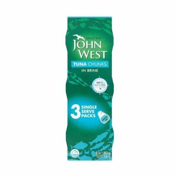 John West Tuna Chunks Brine 3pk (3 x 80g)