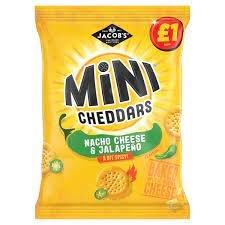 Jacob's Mini Cheddars Nacho Cheese 90g PM £1
