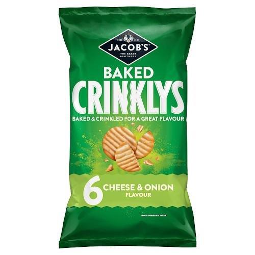 Jacobs Mini Cheddars 6pk Crinklys Cheese & Onion (6 x 25g) 150g