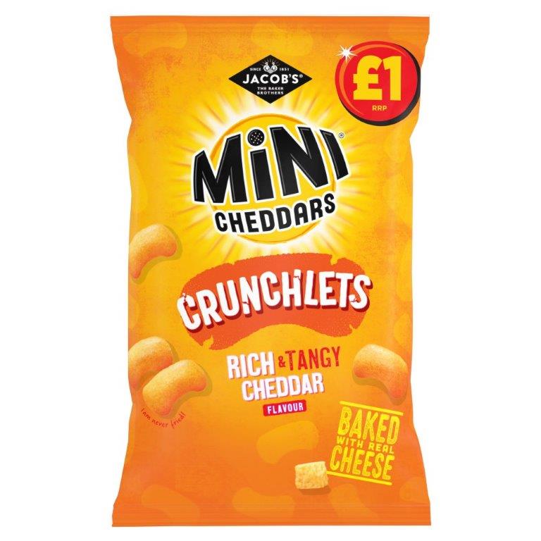 Mini Cheddars Crunchlets Tangy Cheddar 65g PMP 1.00