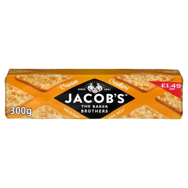 Jacobs Cream Crackers 300g PM £1.49