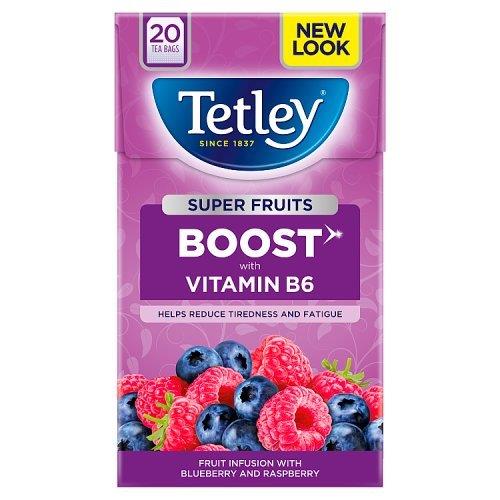 Tetley Super Fruits Boost Blueberry Raspberry 20s