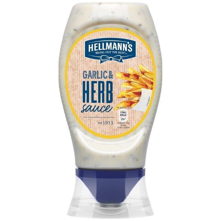 Hellmanns Squeezy Garlic & Herb Sauce 250g