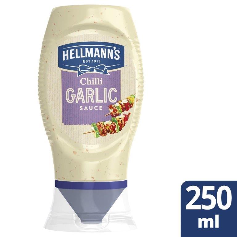 Hellmanns Squeezy Garlic Chilli Sauce 250ml