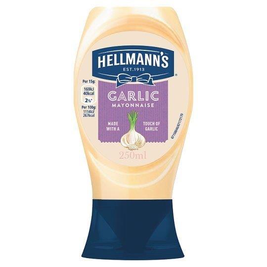 Hellmann's Squeezy Mayo Garlic 250ml