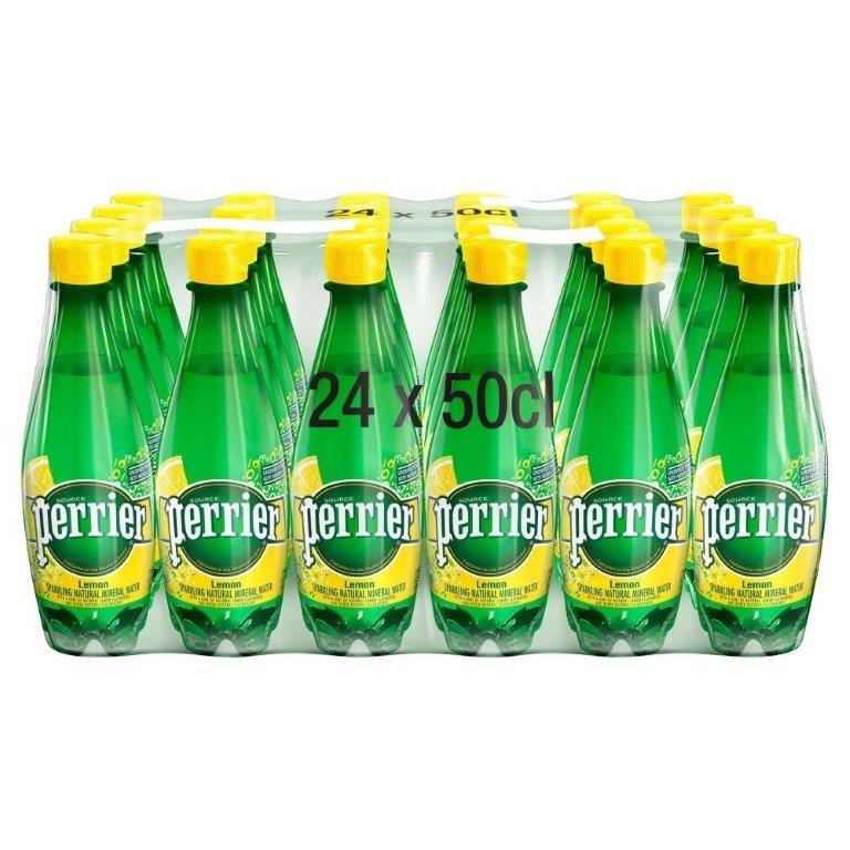 Perrier Sparkling Water Lemon PET 24pk (24 x 50cl)
